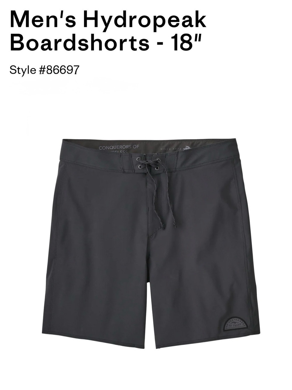 Patagonia Men's Hydropeak Boardshorts - Black